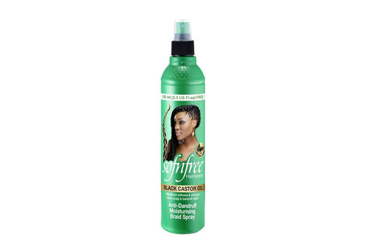 Sof n' free Black Castor Oil Anti- Dandruff Moisturising Briad Spray 250ml
