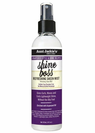 Aunt Jackie's Grapeseed Style & Shine Recipes Shine Boss Refreshing Sheen Mist 118ml/4oz
