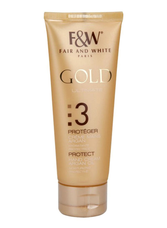 F & W Gold Ultimate 3 Protect Hand Cream Argan Oil 75ml/2.53oz