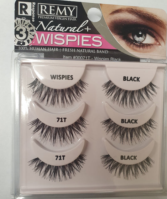 Remy Premium Virgin Hair Natural + Wispies 3 PACK