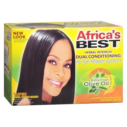 Africa's Best Herbal Intensive Dual Conditioning No Lye Relaxer System 1 Application - Super