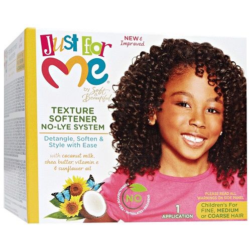 Just For Me Texture Softener No-Lye System For Fine/Medium /Coarse Hair - 1 Application