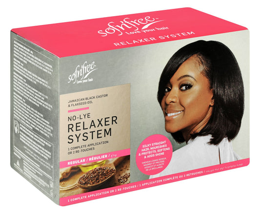 Sofn'Free No-Lye Jamaican Black Castor & Flaxseed Relaxer System Regular Kit