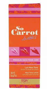 F&W So Carrot Lait Maxi Tone Lotion Enriched with Carrot Oil 300 ml/10.14 fl. oz