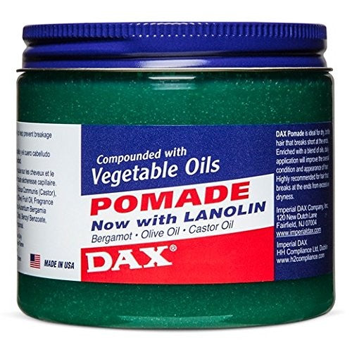 Dax Pomade With Lanolin Compounded With Vegetable Oils 397g/14oz