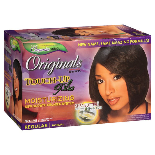 ORGANICS BY AFRICA'S BEST TOUCH UP PLUS MOISTURIZING NEW GROWTH RELAXER SYSTEM SUPER FORMULA - 1 COMPLETE APPLICATION