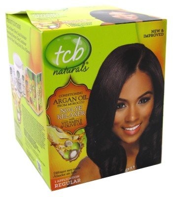 TCB NATURALS NO-LYE RELAXER WITH VITAMIN E & OLIVE OIL REGULAR FORMULA - 1 APPLICATION