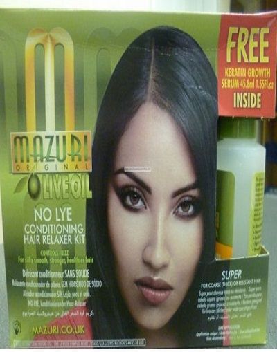 Mazuri Original Olive Oil No Lye Conditioning Hair Relaxer Kit Super Formula-1 Application