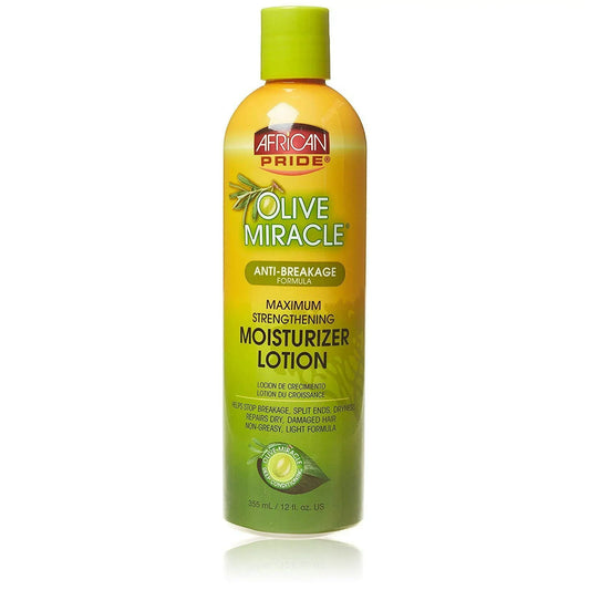 African Pride Olive Miracle Anti-Breakage Daily Hydration Oil Moisturizer Lotion 355ml/12oz