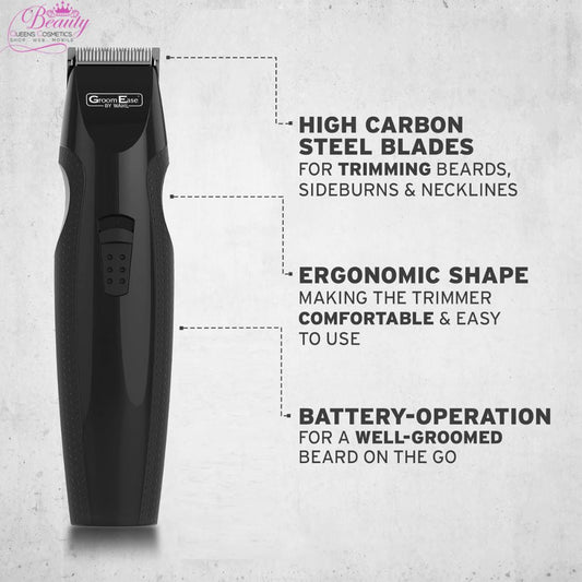 WAHL GroomEase Battery Stubble and Beard Trimmer - 9 Piece Kit