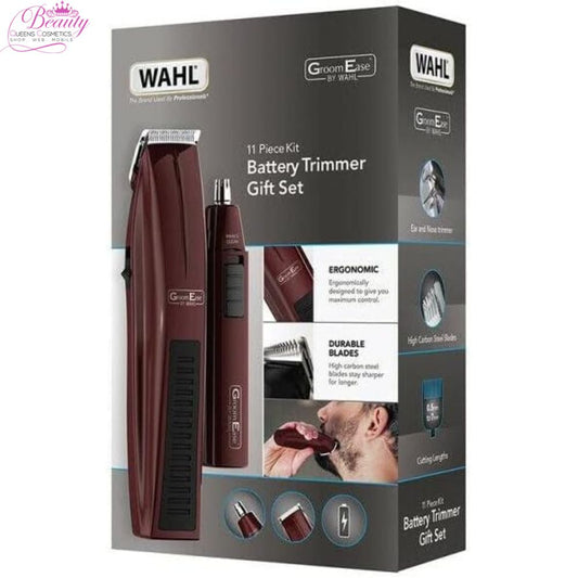 WAHL GroomEase Battery Beard & Personal Trimmer Gift Set - 11 Piece Kit