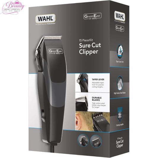 Wahl GroomEase Sure Cut Clipper - 15 Piece Kit