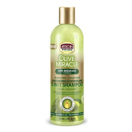 African Pride Olive Miracle Anti-Breakage Formula Moisturizing & Detangling 2-in-1 Shampoo 355ml/12oz