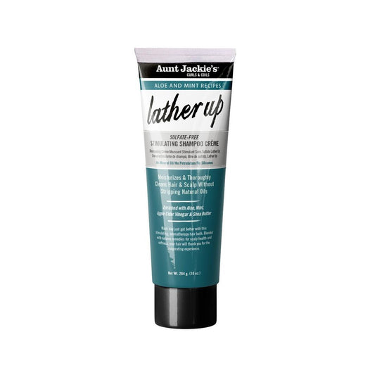 Aunt Jackie's Lather Up Sulfate-free Stimulating Shampoo Creme Aloe& Mint 284g/ 10oz.